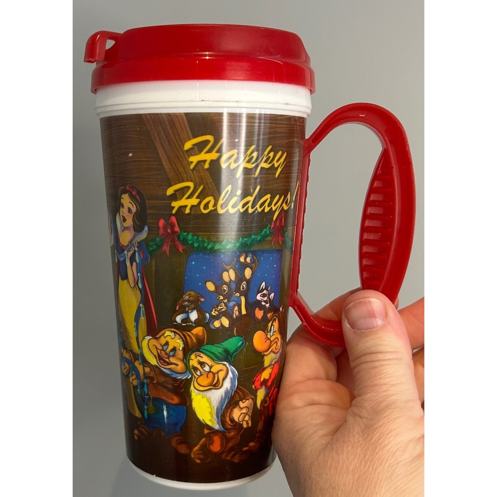 Disney Resort Snow White‎ Seven Dwarfs Happy Holidays Refillable Mug